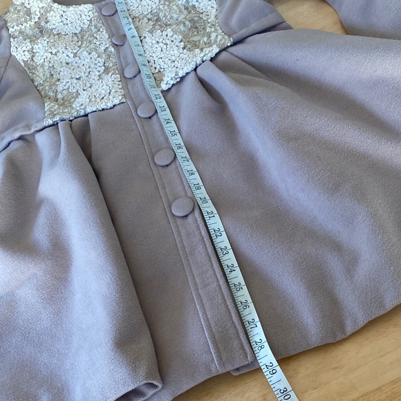 A'Reve Lavender and Cream Lace Accent Coat - Picture 8 of 13